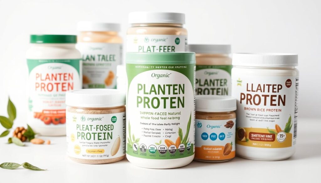 plant-based protein powder labels